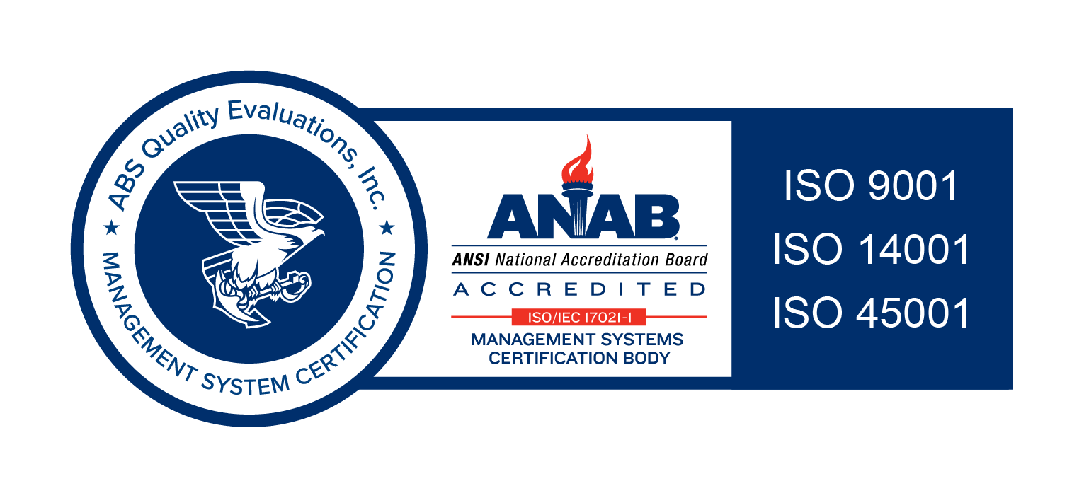 ISO 9001 ISO 14001 ISO 45001 ANAB